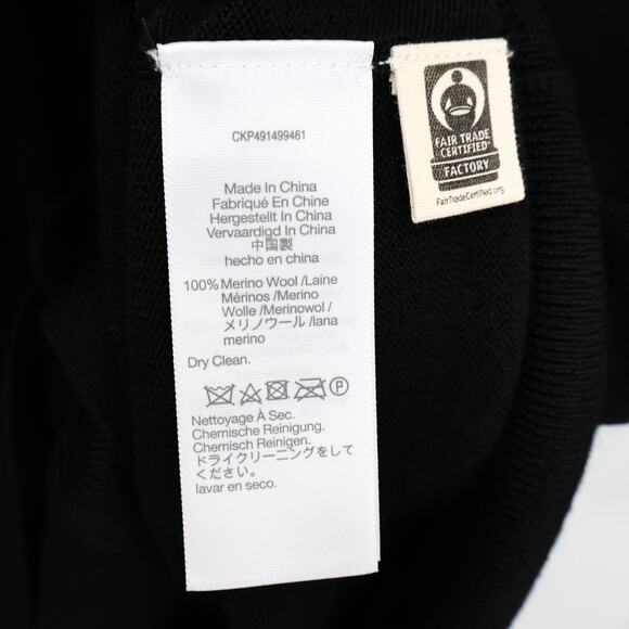 NWT Madewell 100% Merino Wool Relaxed Fit Boyfriend Cardigan True Black Size XS - Picture 9 of 10
